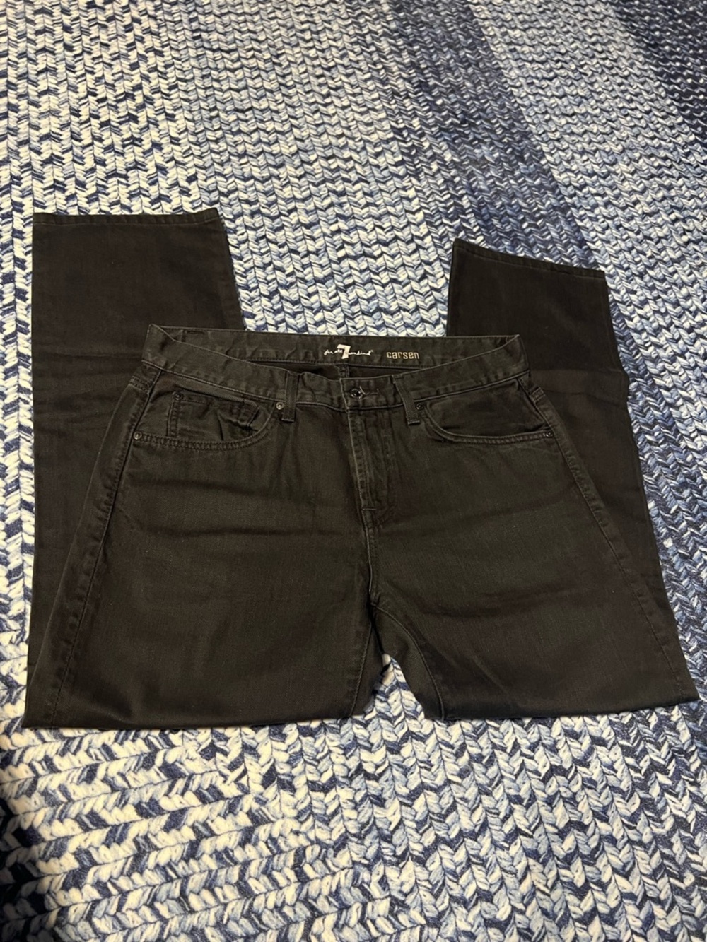7 For All Mankind Black Straight Men's Jeans Size 33